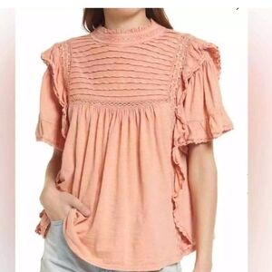 NWT!  Free People top ruffle